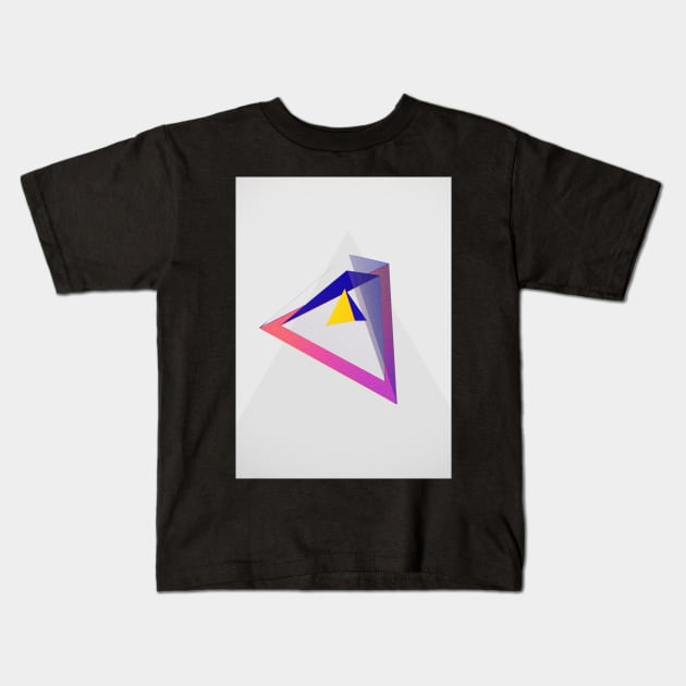 Pyramid Color Hoch Kids T-Shirt by EviRadauscher